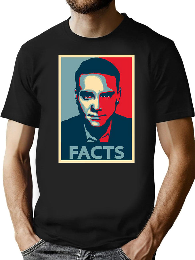 Vintage Ben Shapiro Facts Portrait Fans Men Women T-Shirt for Men & Women, T-Shirts Graphic Tee - Black