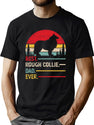 Vintage Best Rough Collie Dad Ever T-Shirt for Men & Women, T-Shirts Graphic Tee - Green
