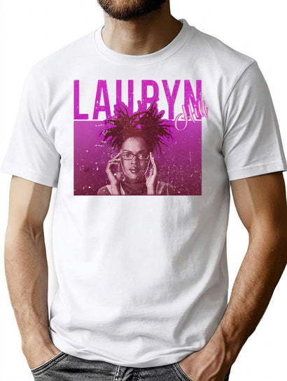 Vintage Bootleg Lauryn Music Hill - Distressed Bootleg Graphic T-Shirt - Black
