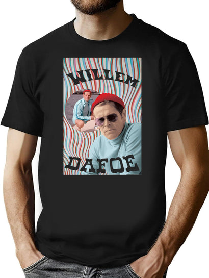 Vintage Bootleg Willem Dafoe Set Bootleg Graphic T-Shirt - Black