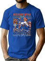 Vintage Boxer Bootleg Bootleg Graphic T-Shirt - Blue