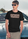 Vintage Coffee T-Shirt for Men & Women, T-Shirts Graphic Tee - Navy