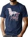 Vintage Dachshund T-Shirt for Men & Women, T-Shirts Graphic Tee - Navy