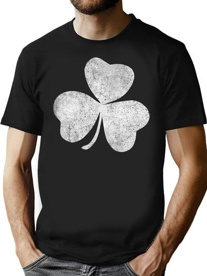 Vintage Distressed Shamrock St. Patrick'S Day T-Shirt for Men & Women, T-Shirts Graphic Tee - Black