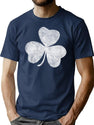Vintage Distressed Shamrock St. Patrick'S Day T-Shirt for Men & Women, T-Shirts Graphic Tee - Navy