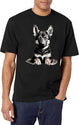 Vintage Dog Art German Shepherd Puppy Portrait T-Shirt for Men & Women, T-Shirts Graphic Tee - White