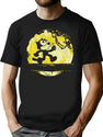 Vintage Felix Circle No Worries T-Shirt for Men & Women, T-Shirts Graphic Tee - Black