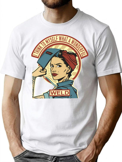 Vintage Funny Vintage Welder Gift T-Shirt for Men & Women, T-Shirts Graphic Tee - Black