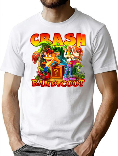 Vintage Game Crash T-Shirt for Men & Women, T-Shirts Graphic Tee - Black