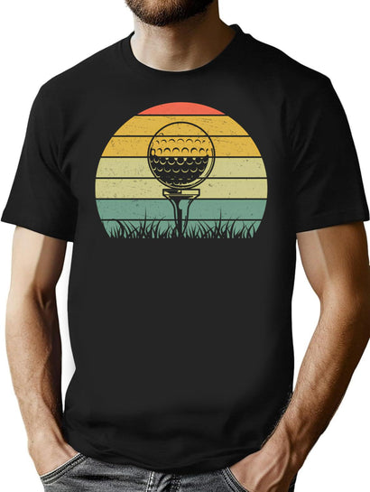 Vintage Golf Ball Par Tee For A Funny Golfer Golfing Lovers T-Shirt for Men & Women, T-Shirts Graphic Tee - Black