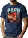 Vintage Greg Davies Bootleg Style Bootleg Graphic T-Shirt - Navy