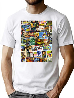 Vintage Horror T-Shirt for Men & Women, T-Shirts Graphic Tee - Black