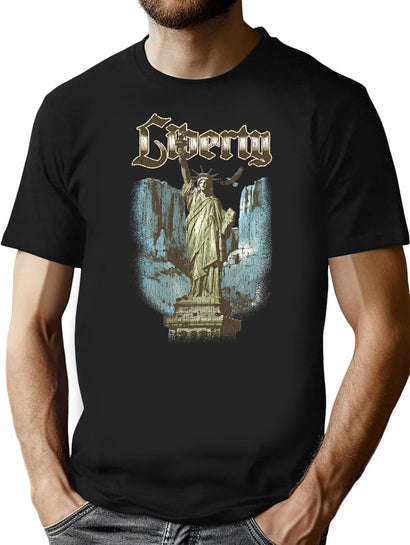 Vintage Liberty Canyon 90S Crack Plastisol Bootleg Graphic T-Shirt - Black