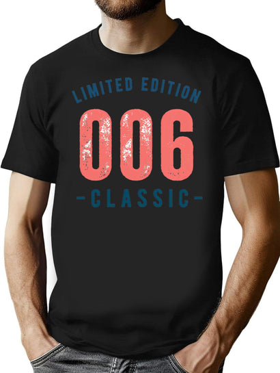 Vintage Limited Edition 006 T-Shirt for Men & Women, T-Shirts Graphic Tee - Black