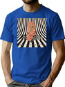Vintage Melophobia Funny The Elephant Graphic Art Style T-Shirt T-Shirt for Men & Women, T-Shirts Graphic Tee - Blue