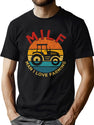 Vintage Milf Man I Love Farming Farm Funny Farmer Gift T-Shirt for Men & Women, T-Shirts Graphic Tee - Green
