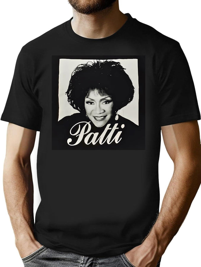 Vintage Patti T-Shirt for Men & Women, T-Shirts Graphic Tee - Black