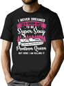 Vintage Pontoon Captain Women Funny Gift Boat Owner T-Shirt for Men & Women, T-Shirts Graphic Tee - Black