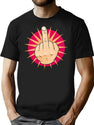 Vintage Pop Art Style Middle Finger Up Hand Gesture. T-Shirt for Men & Women, T-Shirts Graphic Tee - Black