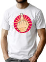 Vintage Pop Art Style Middle Finger Up Hand Gesture. T-Shirt for Men & Women, T-Shirts Graphic Tee - White