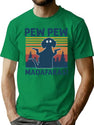 Vintage Retro Black Dog Pew Pew Madafakas Funny Dog Pew Pew Madafakas T-Shirt for Men & Women, T-Shirts Graphic Tee - Green