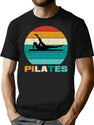 Vintage Retro Pilates Best Funny Gift For Pilates Lovers T-Shirt for Men & Women, T-Shirts Graphic Tee - Black