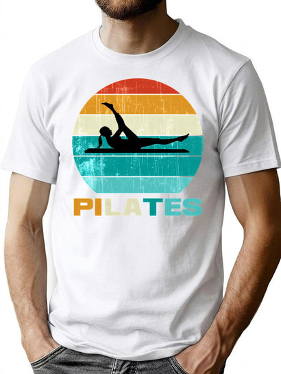 Vintage Retro Pilates Best Funny Gift For Pilates Lovers T-Shirt for Men & Women, T-Shirts Graphic Tee - Black