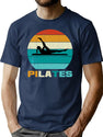 Vintage Retro Pilates Best Funny Gift For Pilates Lovers T-Shirt for Men & Women, T-Shirts Graphic Tee - Navy