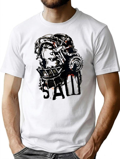 Vintage Reverse Bear Trap Saw Movie T-Shirt for Men & Women, T-Shirts Graphic Tee - Black
