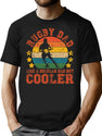 Vintage Rugby Dad Funny Rugby Player Father'S Day Gift T-Shirt for Men & Women, T-Shirts Graphic Tee - Black