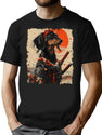 Vintage Samurai Dachshund T-Shirt T-Shirt for Men & Women, T-Shirts Graphic Tee - Black