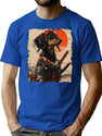 Vintage Samurai Dachshund T-Shirt T-Shirt for Men & Women, T-Shirts Graphic Tee - Blue