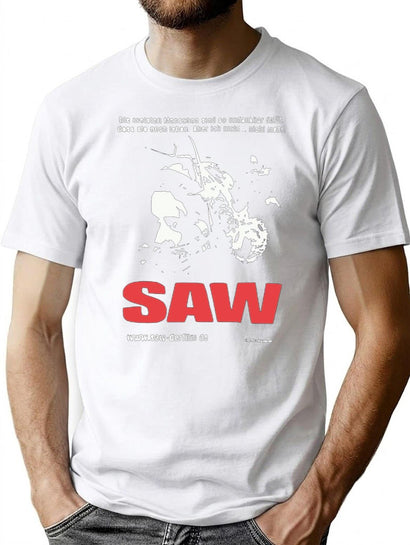 Vintage Saw 2004 Movie Promo Essential Premium Heavyweight Cotton T-Shirt - Black