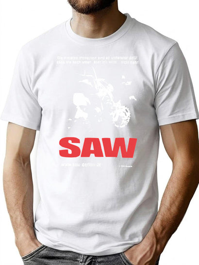 Vintage Saw 2004 Movie Promo T-Shirt for Men & Women, T-Shirts Graphic Tee - Black