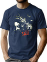 Vintage Saw Movie T-Shirt for Men & Women, T-Shirts Graphic Tee - Navy