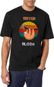 Vintage Sister Sloth T-Shirt for Men & Women, T-Shirts Graphic Tee - White