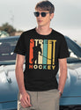 Vintage Style Street Hockey Silhouette Shirt T-Shirt for Men & Women, T-Shirts Graphic Tee - Navy
