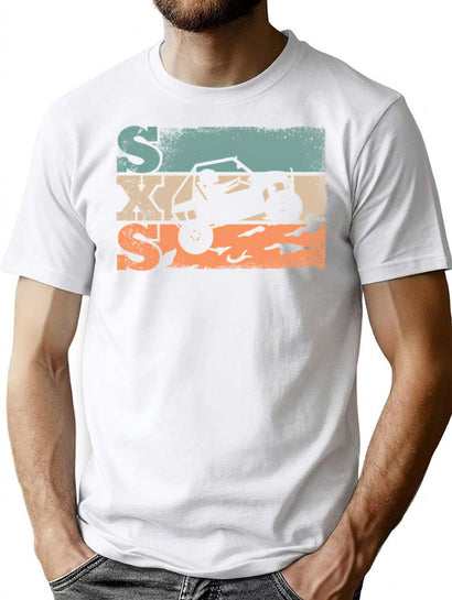 Vintage Sxs Driver Funny Side By Side Sxs Utv T-Shirt for Men & Women, T-Shirts Graphic Tee - Black