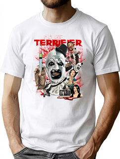 Vintage Terrifier Clown T-Shirt for Men & Women, T-Shirts Graphic Tee - Black