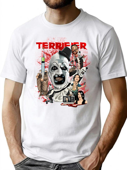 Vintage Terrifier Clown T-Shirt for Men & Women, T-Shirts Graphic Tee - Black