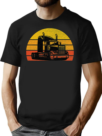 Vintage Truck T-Shirt for Men & Women, T-Shirts Graphic Tee - Black