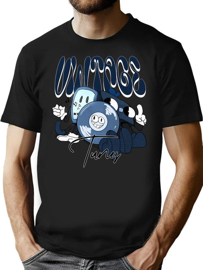 Vintage Tunes T-Shirt for Men & Women, T-Shirts Graphic Tee - Black