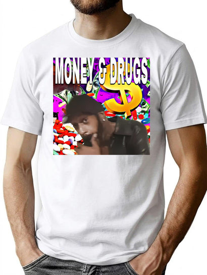 Viper Money Drugs Bootleg Graphic T-Shirt - Black