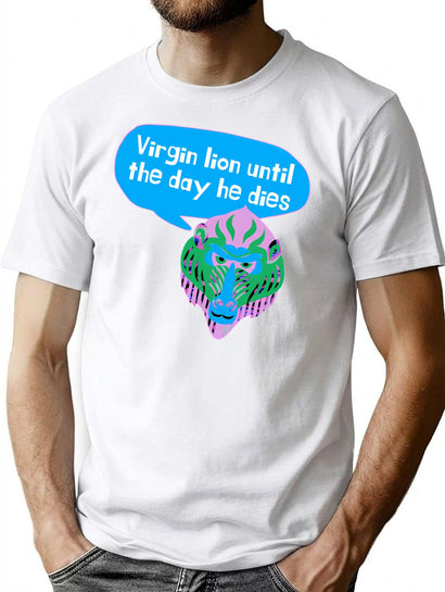 Virgin Lion - Bootleg Weird Bad Translation Bootleg Graphic T-Shirt - Black