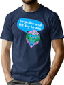 Virgin Lion - Bootleg Weird Bad Translation Bootleg Graphic T-Shirt - Navy