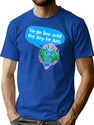Virgin Lion - Bootleg Weird Bad Translation Bootleg Graphic T-Shirt - Blue