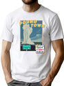 Visit Pound Town Funny Vintage Travel Poster T-Shirt for Men & Women, T-Shirts Graphic Tee - White