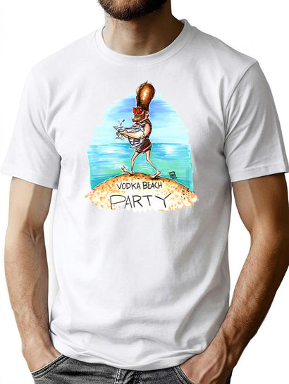Vodka Beach Party T-Shirt for Men & Women, T-Shirts Graphic Tee - Black