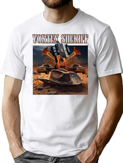Vortex Sheriff Bootleg Graphic T-Shirt - Black