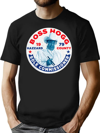Vote Boss Hogg Dukes of Hazzard T-Shirt for Men & Women, T-Shirts Graphic Tee - Black
